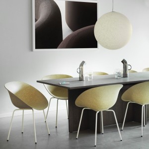 Large chair Mat white metal and hemp - Normann Copenhagen