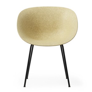 Chaise large Mat métal noir et chanvre - Normann Copenhagen