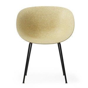 Large chair Mat black metal and hemp - Normann Copenhagen
