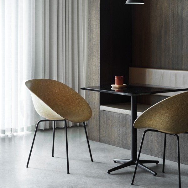 Chaise large Mat métal noir et chanvre - Normann Copenhagen