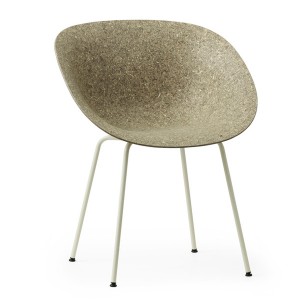 Chaise large Mat Seaweed métal blanc et chanvre - Normann Copenhagen