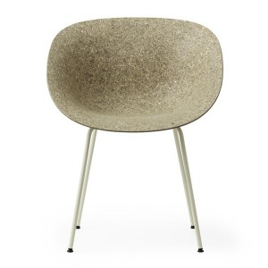 Mat Seaweed wide chair in white metal and hemp - Normann Copenhagen
