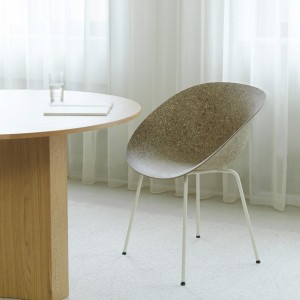 Mat Seaweed wide chair in white metal and hemp - Normann Copenhagen