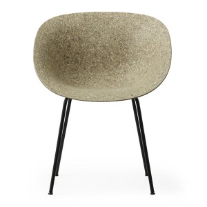 Chaise large Mat Seaweed métal blanc et chanvre - Normann Copenhagen