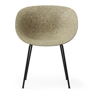 Mat Seaweed wide chair in white metal and hemp - Normann Copenhagen