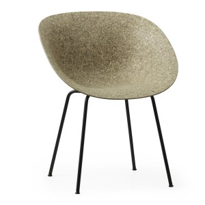 Chaise large Mat Seaweed métal blanc et chanvre - Normann Copenhagen