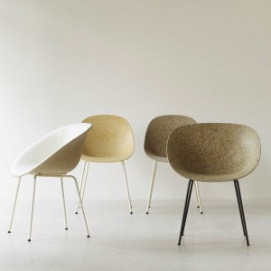 Mat Seaweed wide chair in white metal and hemp - Normann Copenhagen