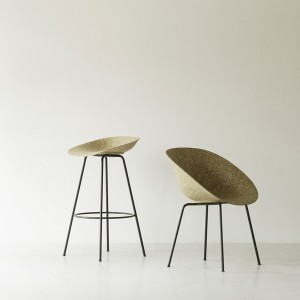 Mat Seaweed wide chair in white metal and hemp - Normann Copenhagen