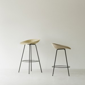 Mat Stool 65 cm Black Steel hemp - Normann Copenhagen