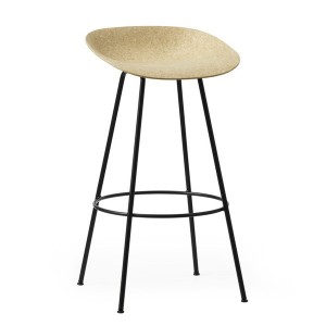 Mat Tabouret 75 cm Noir Steel hemp - Normann Copenhagen
