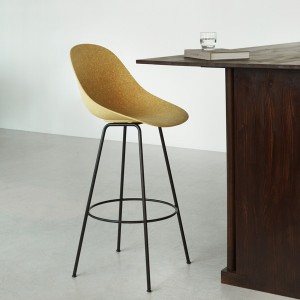 Mat Island Chair 65cm Hemp and black metal - Normann Copenhagen