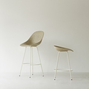 Chaise Ilot Mat 75cm Chanvre et métal Blanc - Normann Copenhagen