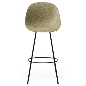 Mat Seaweed Island Chair 75cm Hemp and black metal - Normann Copenhagen