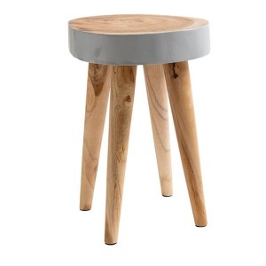 Tabouret Organic Nature et gris - Original Home