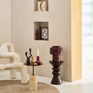 Table d'appoint Marbre et métal - Urban Nature Culture