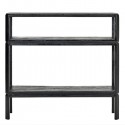 Transform Your Entryway with Style: The Brushed Black Mango Wood Three-Stage Console Table