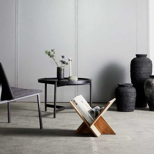 Ottawa Magazine Rack Solid Oak - Muubs