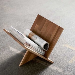 Ottawa Magazine Rack Solid Oak - Muubs
