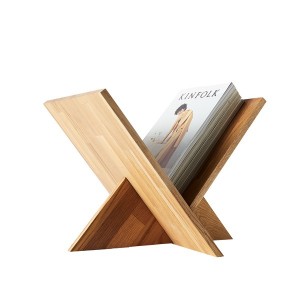 Ottawa Magazine Rack Solid Oak - Muubs