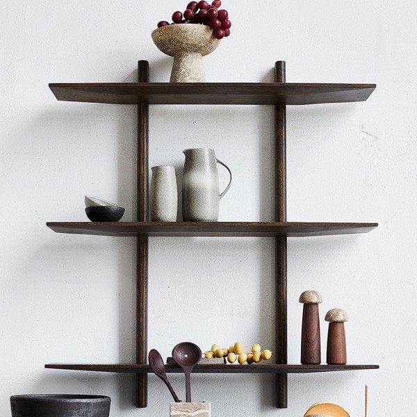Dark Light Oak Shelving System - Muubs