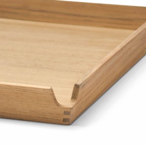 Plateau en teck Airy Nupo Anthracite - Linddna