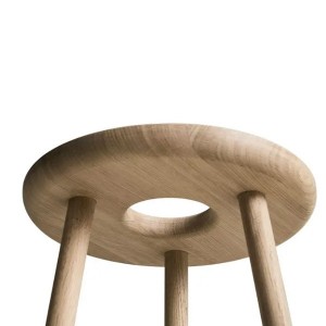 Tabouret Donut - Mobilier multifonctionnel en chêne pour intérieur épuré - Woodely
