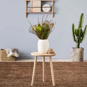 Tabouret Donut - Table d’appoint en bois aux courbes douces et élégantes