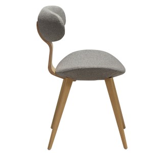 Chaise BUCKLE gris clair - Dan Form