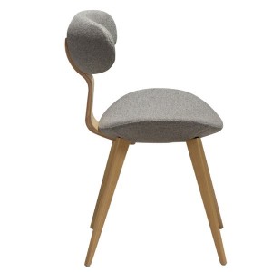 Light gray BUCKLE chair - Dan Form