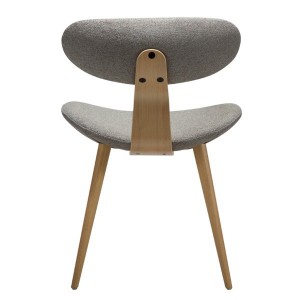 Light gray BUCKLE chair - Dan Form