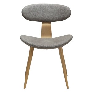 Light gray BUCKLE chair - Dan Form