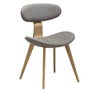 Light gray BUCKLE chair - Dan Form