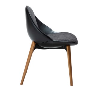 Chaise Arch tissu noir et chêne - Dan Form