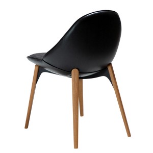 Chaise Arch tissu noir et chêne - Dan Form