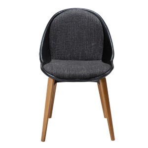 Chaise Arch tissu noir et chêne - Dan Form