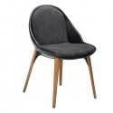 Arch chair cream fabric and oak - Dan Form