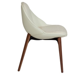 Chaise Arch tissu crème et chêne - Dan Form