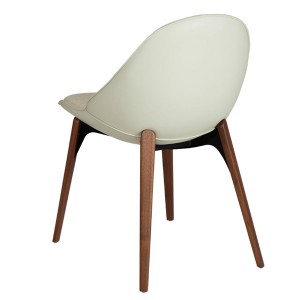 Chaise Arch tissu crème et chêne - Dan Form