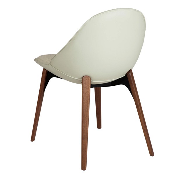 Chaise Arch tissu crème et chêne - Dan Form