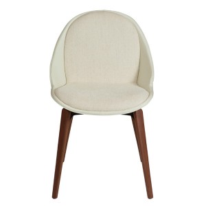 Chaise Arch tissu crème et chêne - Dan Form