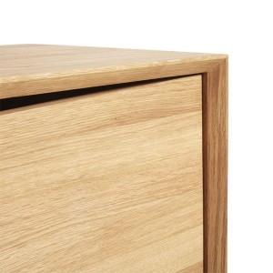 Solid oak wood and worked design for this sideboard from the Muubs