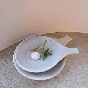 Marble bowl with handle S - Trademark Living