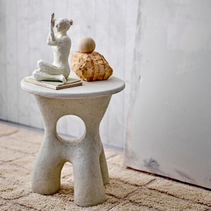 Table d'appoint Amiee Blanc Polyrésine - Blommingville