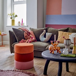 Pouf Bilbao Orange - Bloomingville