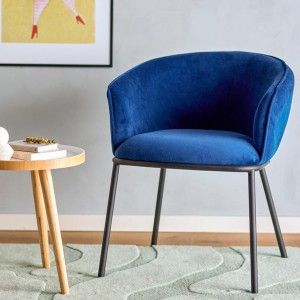 Chaise Cortone Blue Polyester Recyclé - Bloomingville