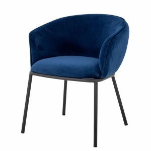 Chaise Cortone Blue Polyester Recyclé - Bloomingville