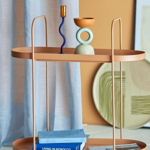 Reet Side Table Brown Metal - Bloomingville