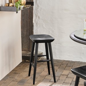 Black Mango Wood Stool 66 cm - House Doctor