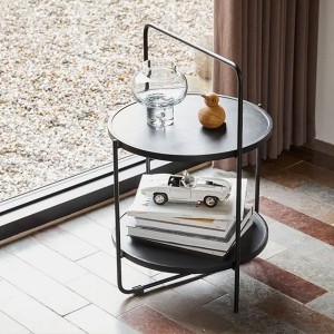 Table d'appoints plateau Ø46 cm Cadre Noir - Andersen