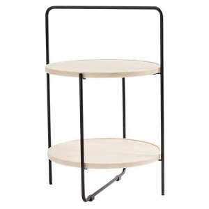 Table d'appoints plateau nature Ø46 cm Cadre Noir - Andersen